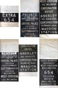 Selection (4) of London Transport trolleybus DESTINATION BLINDS from Carshalton (CN) depôt