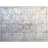 1901 MAP of 'London Underground (Electric) Railways showing lines open for traffic, lines