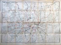 1901 MAP of 'London Underground (Electric) Railways showing lines open for traffic, lines