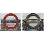 1938 hallmarked sterling silver & enamel CAP BADGE issued to London Transport, Trams &