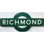 Southern Railway enamel 'TARGET' SIGN from Richmond station on the former LSWR line from Waterloo to
