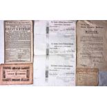 Selection of mainly Victorian RAILWAY EPHEMERA comprising April 1875 Great Northern Railway TIME