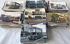 Very large quantity (approx 2,000) of colour and b&w BUS PHOTOGRAPHS, postcard-size, 6x4 & other