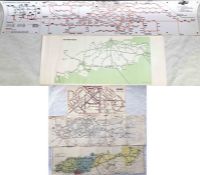 1979 British Railways Southern Region CARRIAGE DIAGRAM of suburban services with inset 'Inter-