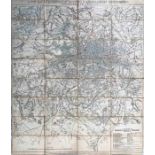 1866 MAP 'A new Map of Metropolitan Railways & Miscellaneous Improvements sanctioned in 1866, post-