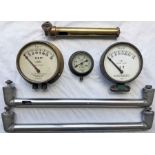 Selection of London Underground HARDWARE RELICS comprising 2 x DUPLEX CAB GAUGES, one marked 'M D