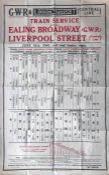 June 1941 wartime Great Western Railway (GWR) double-royal TIMETABLE POSTER, issued jointly with