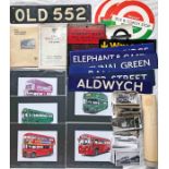 A mixed lot of London Transport items incl 300+ b&w LONDON BUS PHOTOGRAPHS, 1920s onwards, (