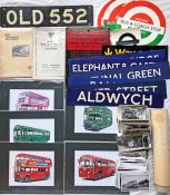 A mixed lot of London Transport items incl 300+ b&w LONDON BUS PHOTOGRAPHS, 1920s onwards, (