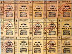 Selection (15) of 1947-55 Chatham & District Traction Company TIMETABLE BOOKLETS, all different