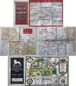 Selection (3) of 1920s Metropolitan Railway etc MAPS comprising c 1923 Met Rlwy Map of London (the