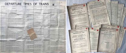 May 1945 quad-royal DEPARTURES POSTER from Aylesbury station covering LT, GWR & LNER services. No