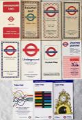 Selection (11) of London Underground POCKET MAPS from various decades from the 1930s-2010s.