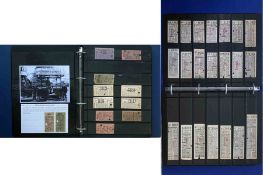 2 loose-leaf albums containing a large quantity (c550) of loose-mounted LONDON TRAM PUNCH TICKETS