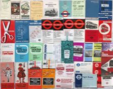 Quantity (40) of mainly 1930s-70s London Transport LEAFLETS incl holiday services, new bus & coach