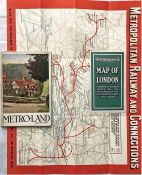 1928 edition of "METRO-LAND" BOOKLET issued by the Metropolitan Railway. Complete with fold-out
