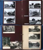 Large album of loose-mounted PHOTOGRAPHS compiled by the late Alan A Jackson, historian &