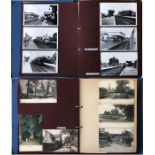 Large album of loose-mounted PHOTOGRAPHS compiled by the late Alan A Jackson, historian &