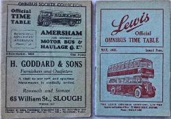 Pair of 1930s BUS TIMETABLE BOOKLETS comprising Amersham & District Motor Bus & Haulage Co Ltd dated