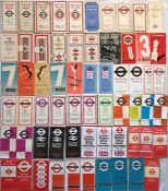 Large quantity (60+) of London Transport 1930s-70s POCKET MAPS & LEAFLETS including Trams &