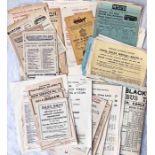 Quantity (c50) of 1930s/40s BUS TIMETABLE etc LEAFLETS from a wide range of UK operators including