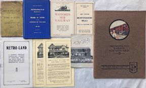 Selection (9) of Metropolitan Railway BOOKLETS & LEAFLETS comprising two x 'Record of Events since