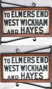 Revised Description: Very early DIRECTIONAL STREET SIGN believed to be from Beckenham High Street