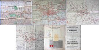 Selection (4) of 1930s London Underground sheet/poster MAPS comprising early 30s quad-royal