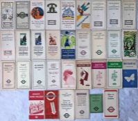 Large selection (33) of 1920s/1930s London Underground & London Transport HOLIDAY SERVICES LEAFLETS,