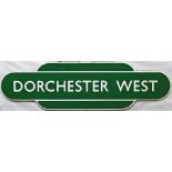 British Railways, Southern Region enamel TOTEM SIGN from Dorchester West, an ex-GWR station on the