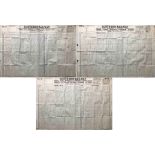 Selection (3) of 1941 wartime Southern Railway TIMETABLE POSTERS comprising No 9A London,