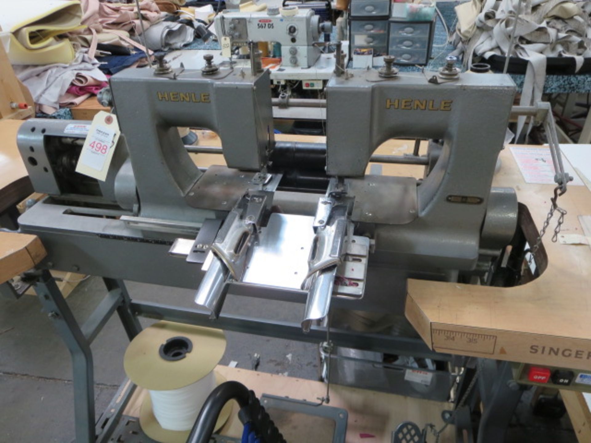 Henle Sewing Machine, model 800 M 133, Includes Contents of Sewing Station