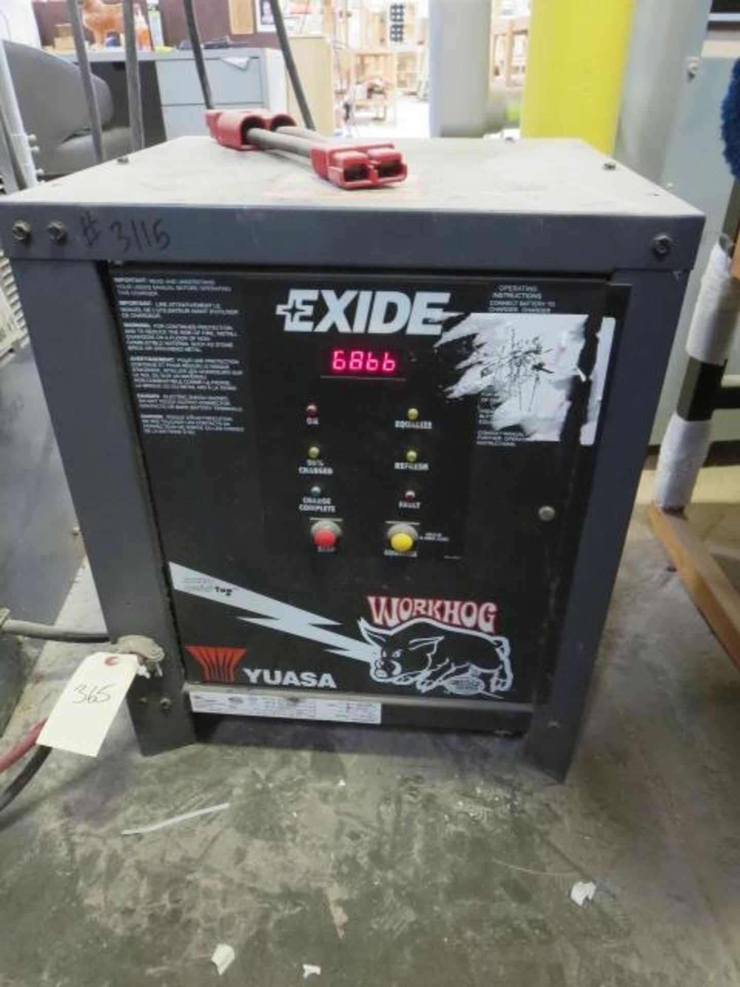 Exide Workhog Forklift Charger, 480V Input, 24V Output, model W1-12-550