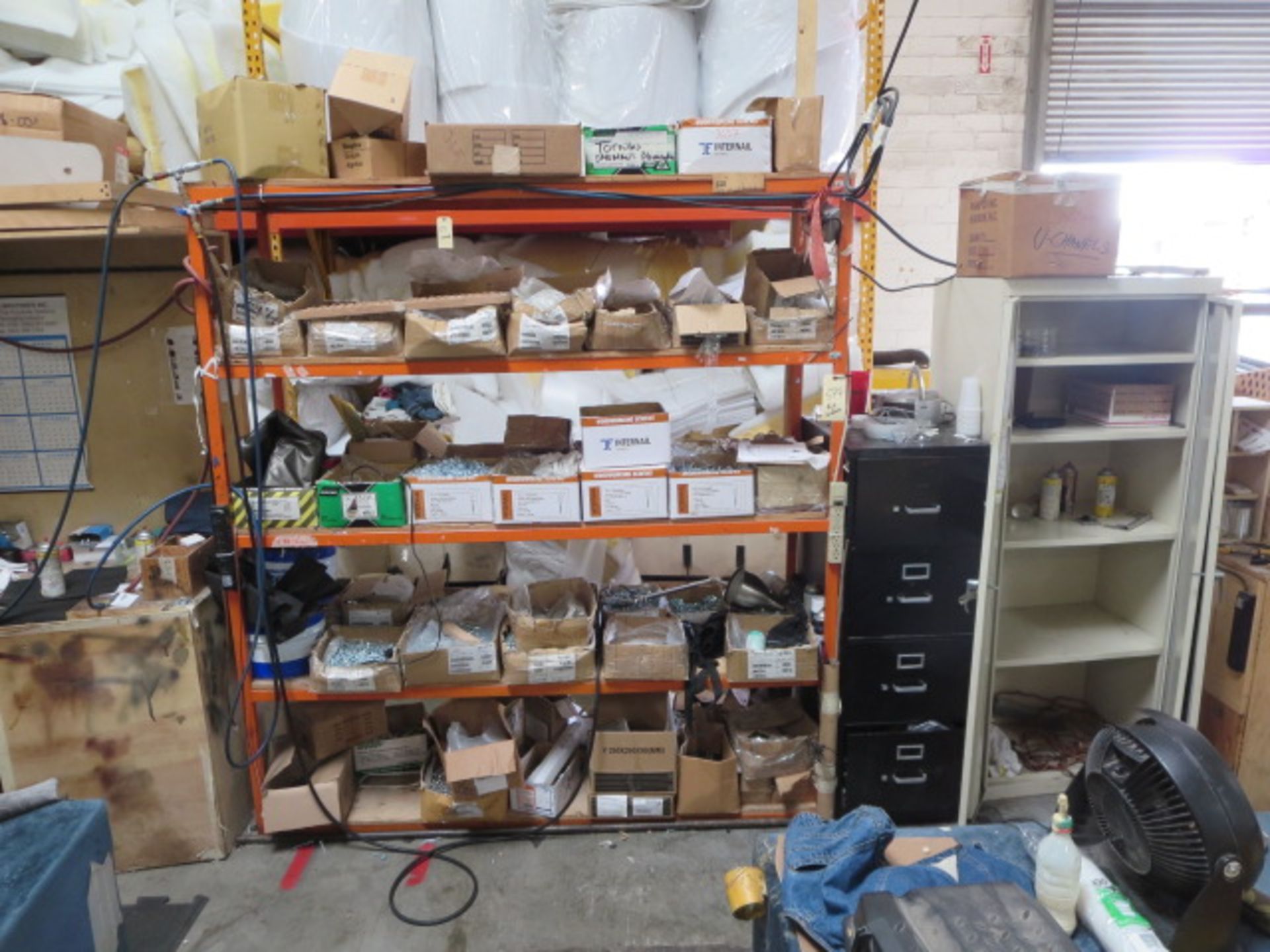 Lot of Cabinets and Racks, Includes Contents