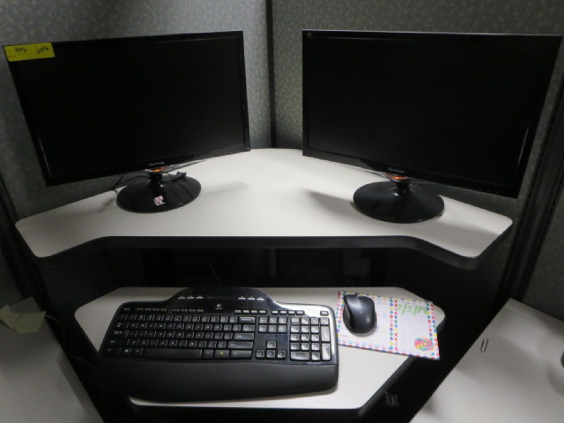 HP Elite Desk CPU, with (2) Viewsonic 22in. Monitors - Image 2 of 2