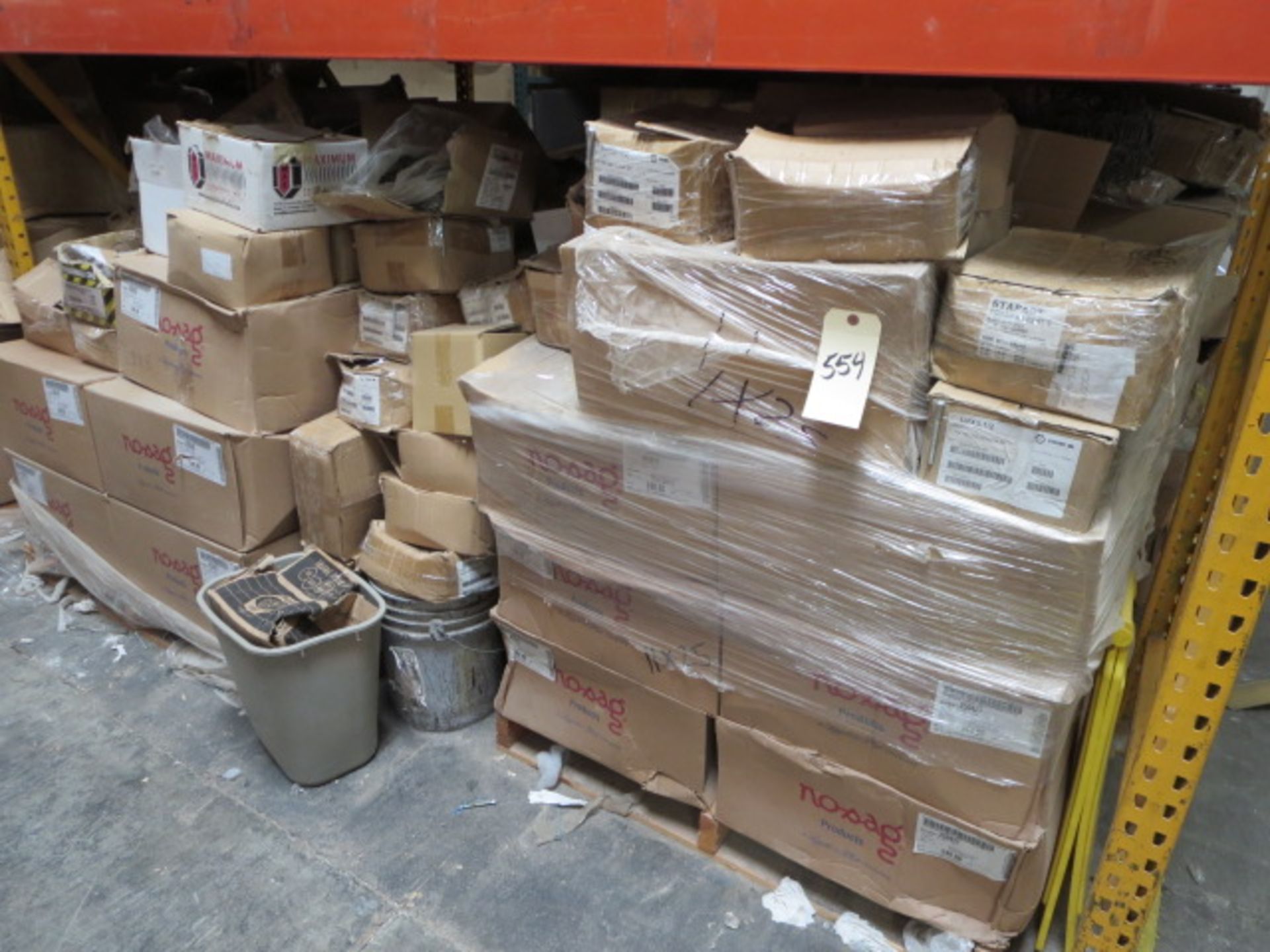 Lot of Fasteners, Assorted Sizes and Styles, Approx 100 Boxes, Contents of Shelf