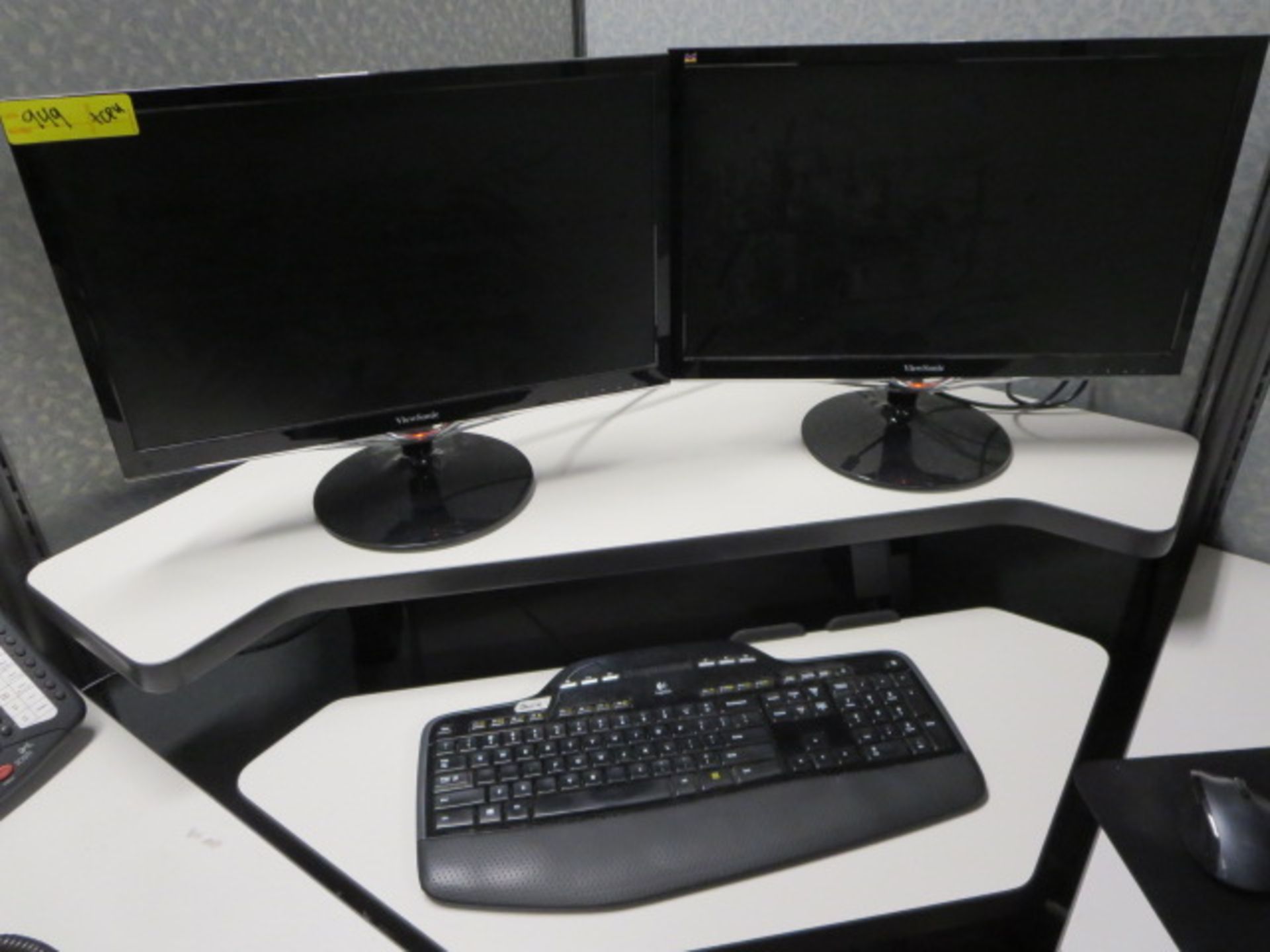 HP Elite Desk CPU, with (2) Viewsonic 22in. Monitors - Image 2 of 2