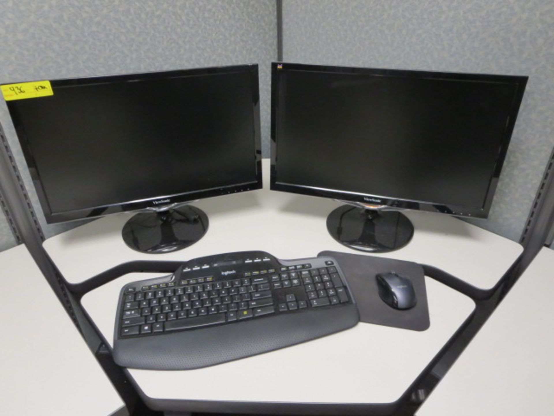 HP Elite Desk CPU, with (2) Viewsonic 22in. Monitors - Image 2 of 2