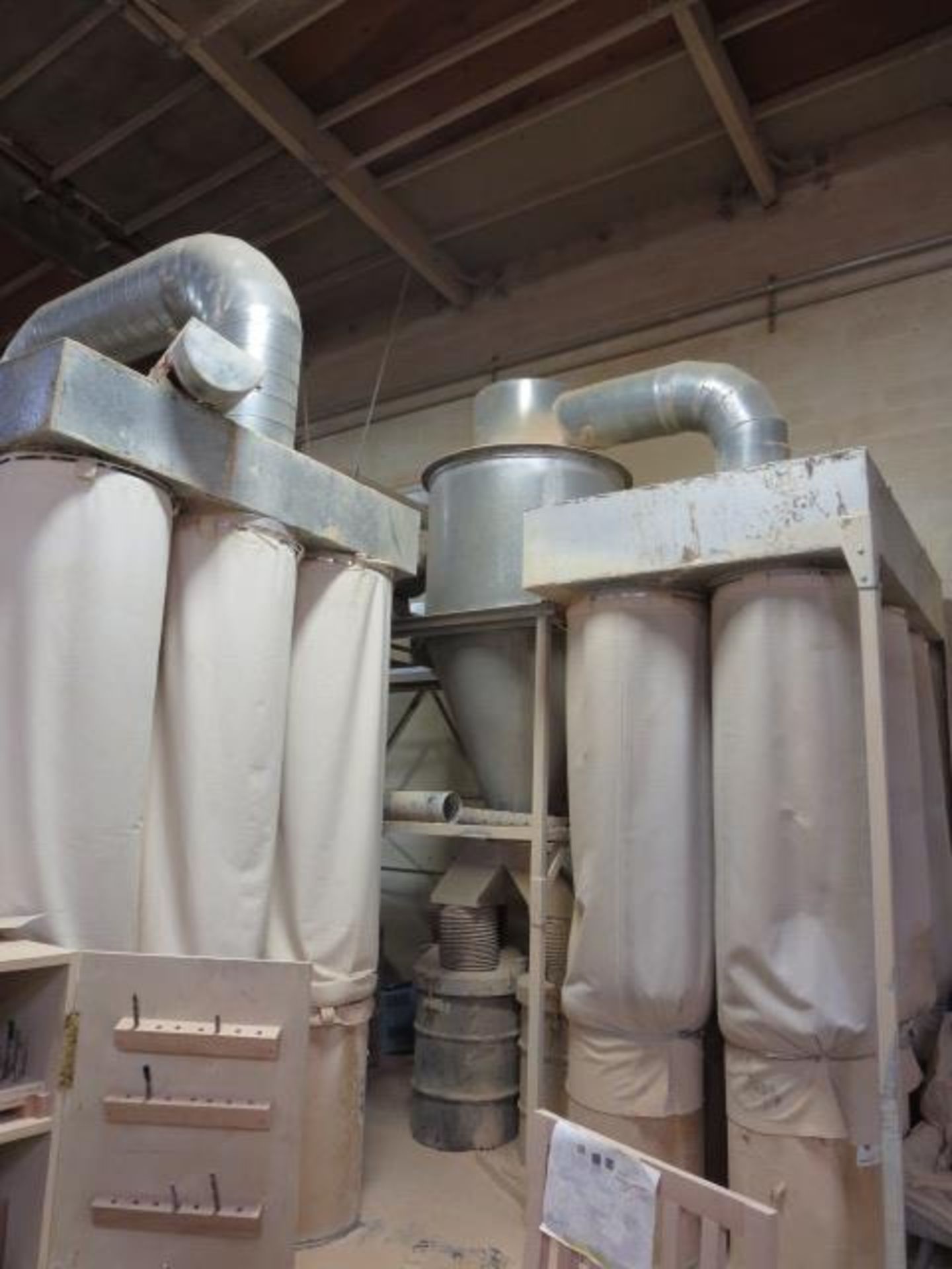 Lot of Dust Collection System Equipment, To Include: (1) Dust Collection Hopper; (2) 6-Position - Image 2 of 3