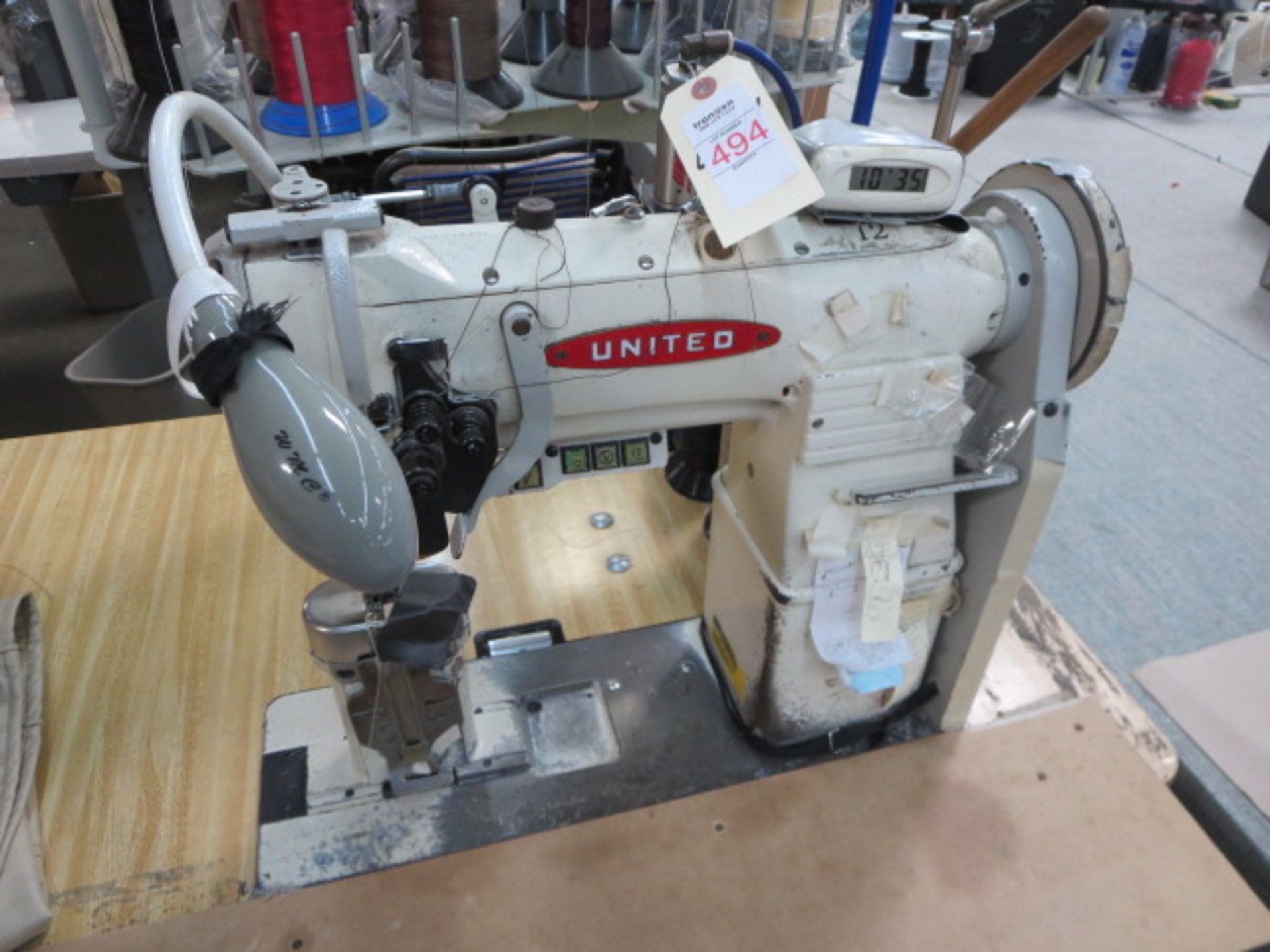 United Leather Sewing Machine, Includes Contents of Sewing Station