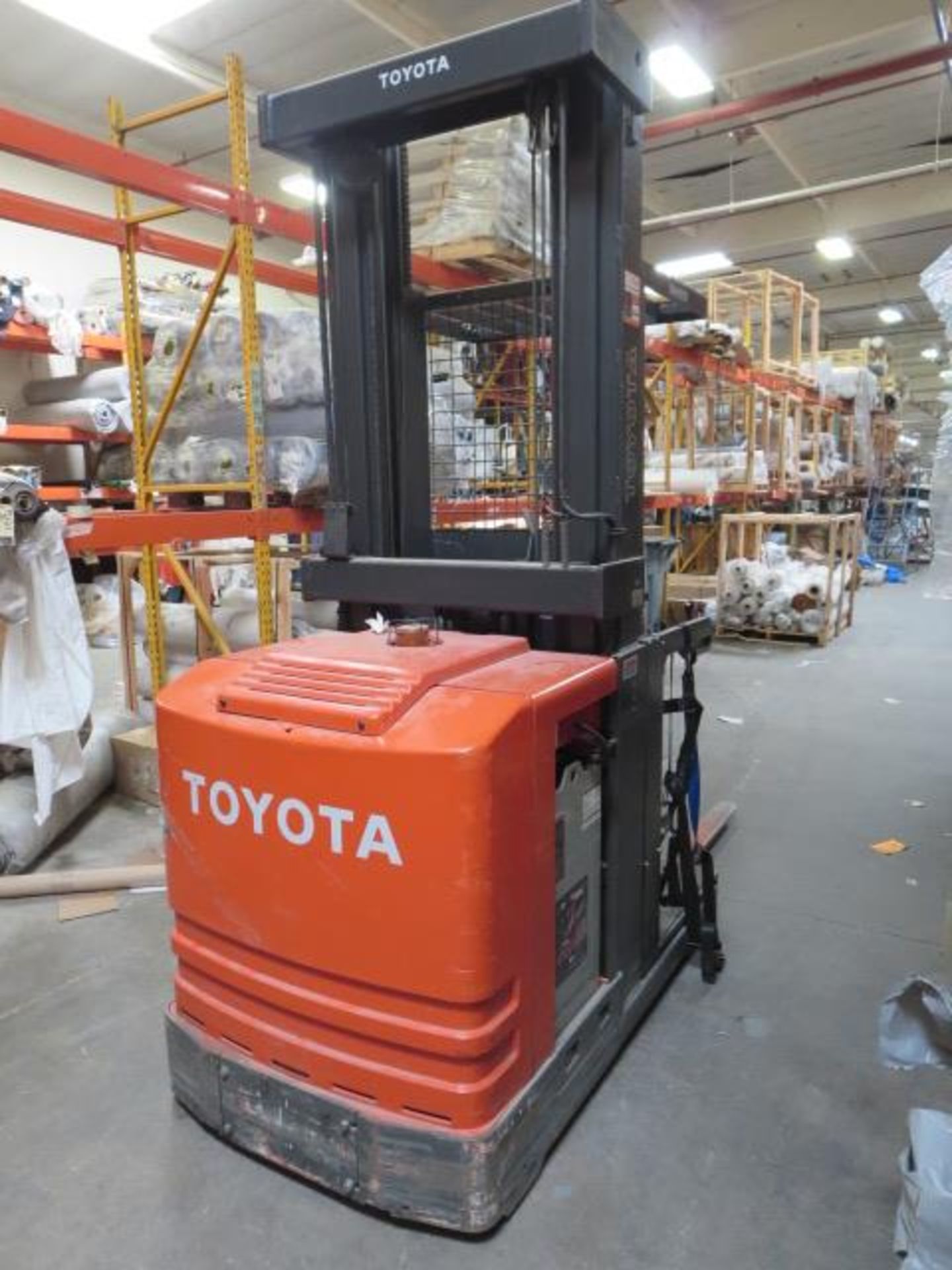 Toyota 3000LB Cap Electric Standup Forklift/Picker, model 6BPU15, 12566 Hours; removal on March - Image 2 of 7