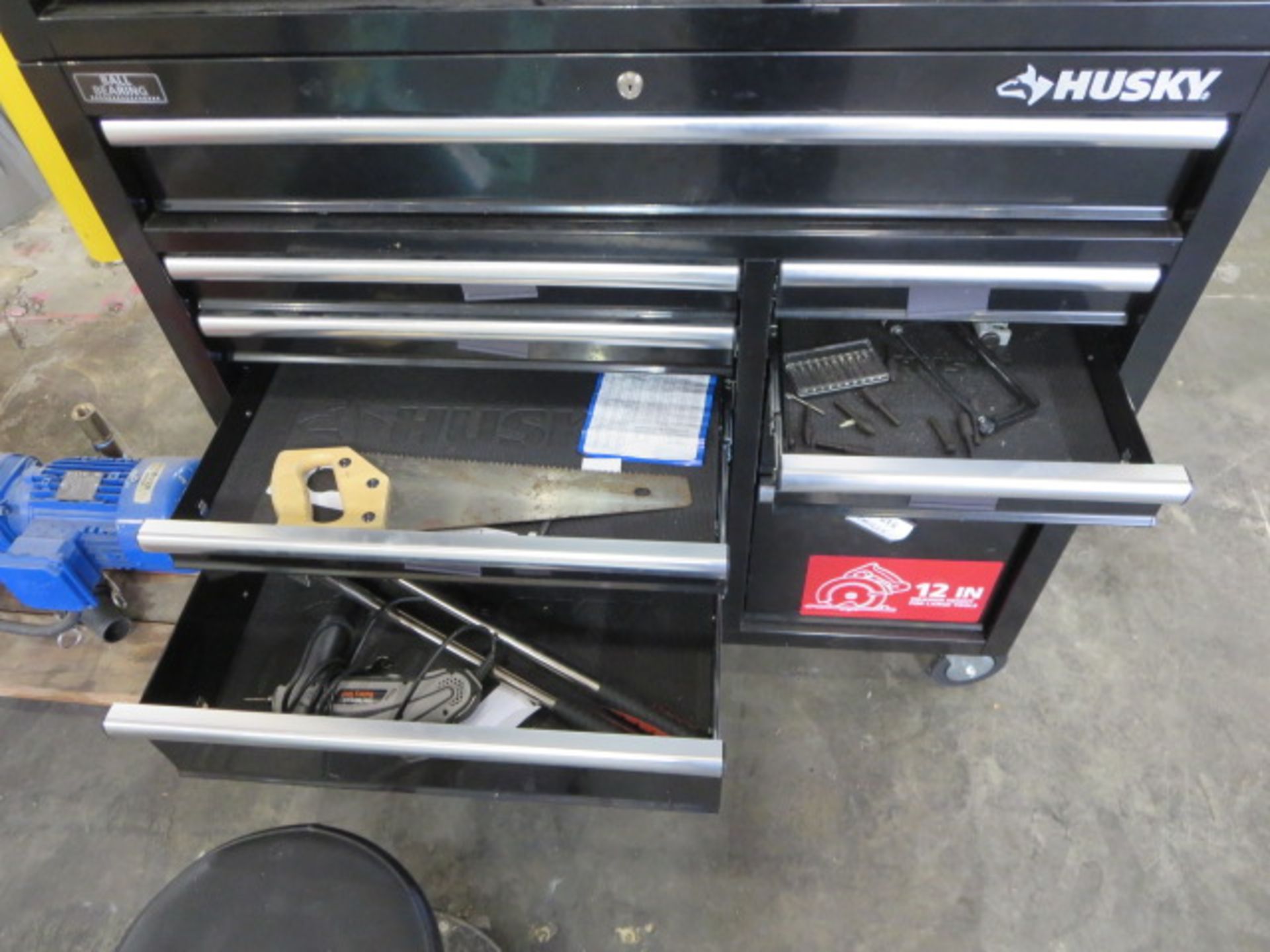 Husky Top & Bottom Toll Box Packed w/Tools Socket Sets, Wrenches, Mallets, Screw Driver, Mechanic - Image 7 of 7