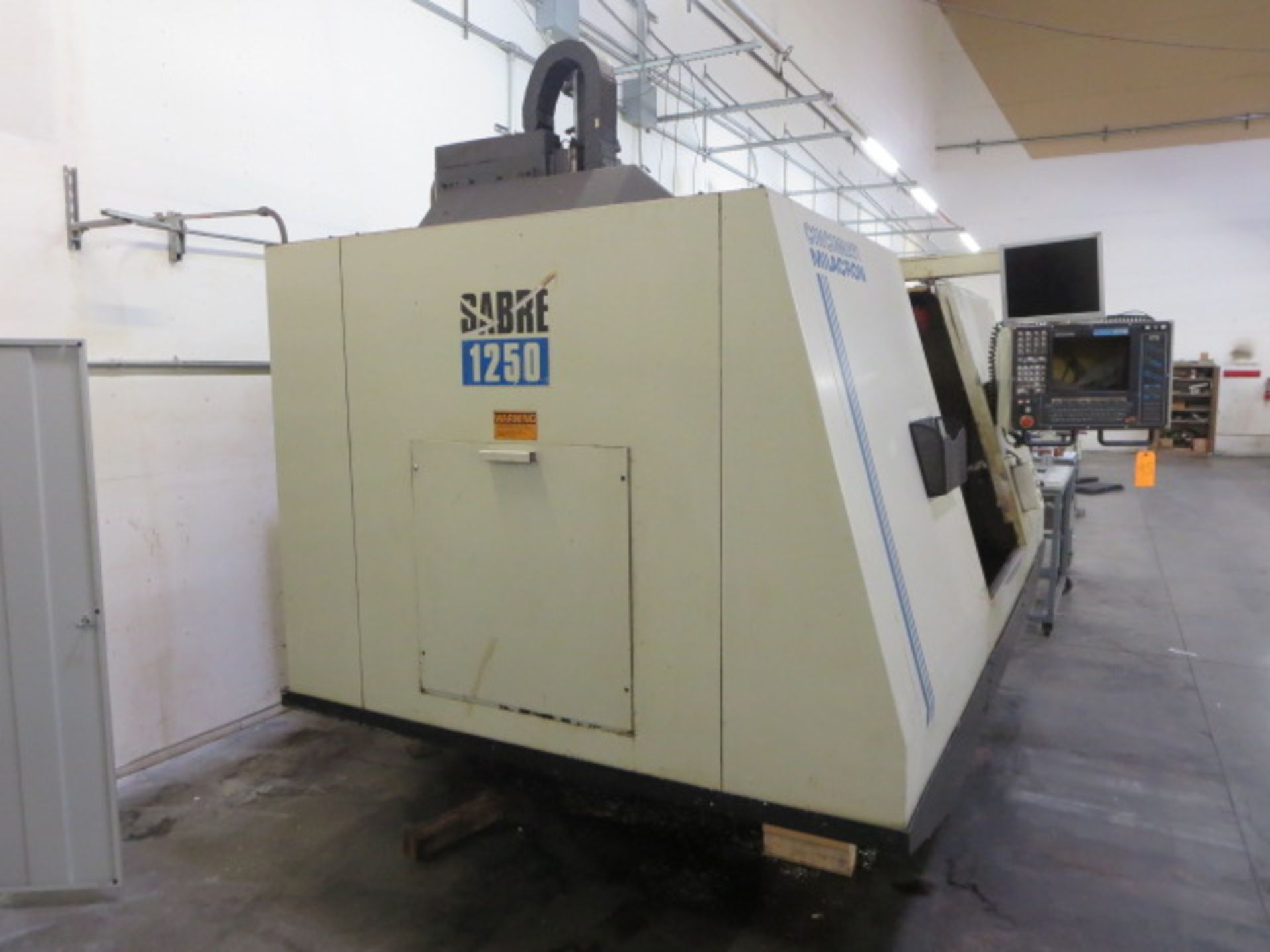 Cincinnati Milacron Sabre 1250 Vertical Milling Machine Center, 3 Axis: 50”X, 25.9”Y, 25.9”Z, - Image 5 of 9