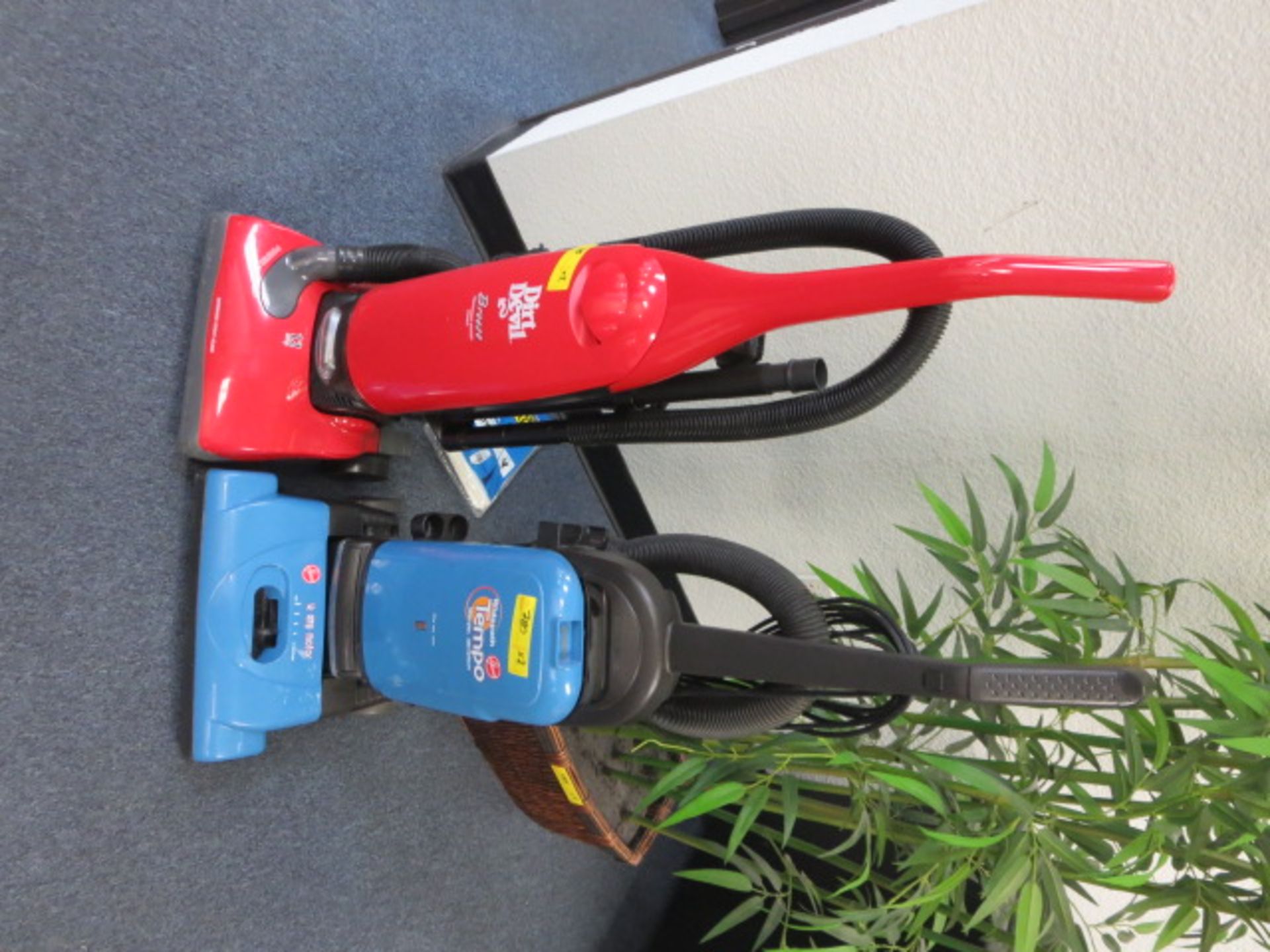 (1) Hoover Wide Path Tempo Vacuum, (1) Dirt Devil Breeze Vacuum