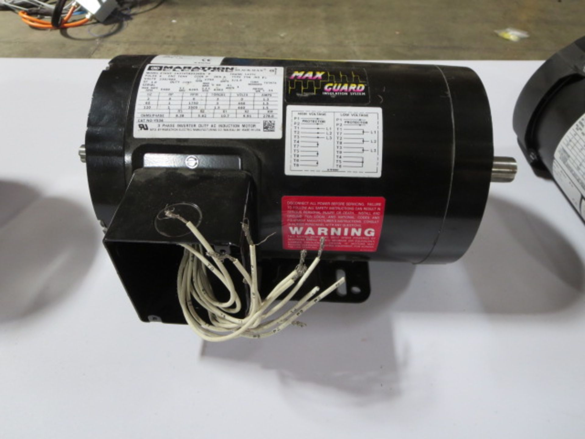 Marathon Black Max Inverter Duty AC Induction Motor, 3 Phase, 120Hz, model KVF143THTR5326DA P