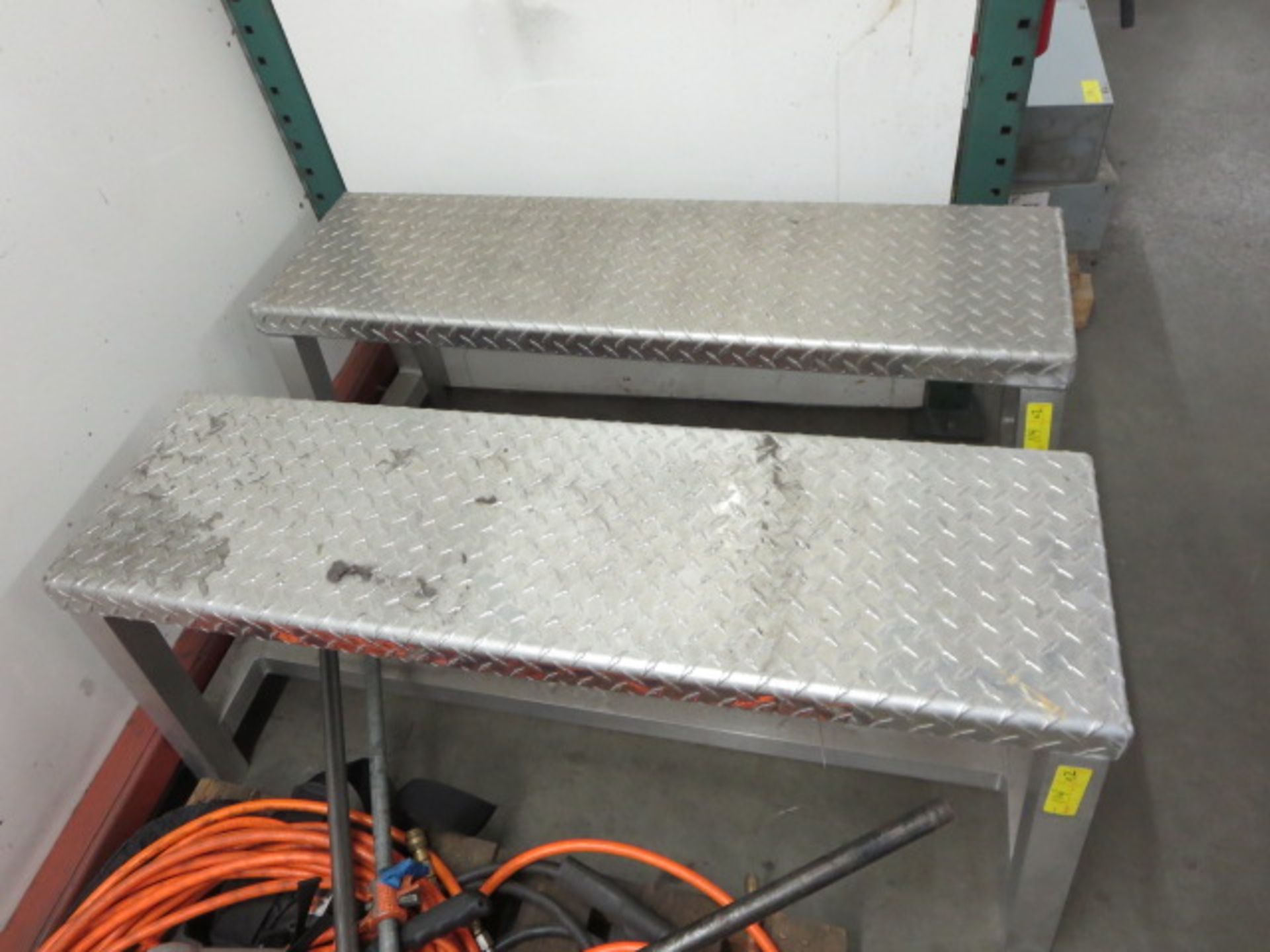 Metal Benches with Diamond Plate Seat