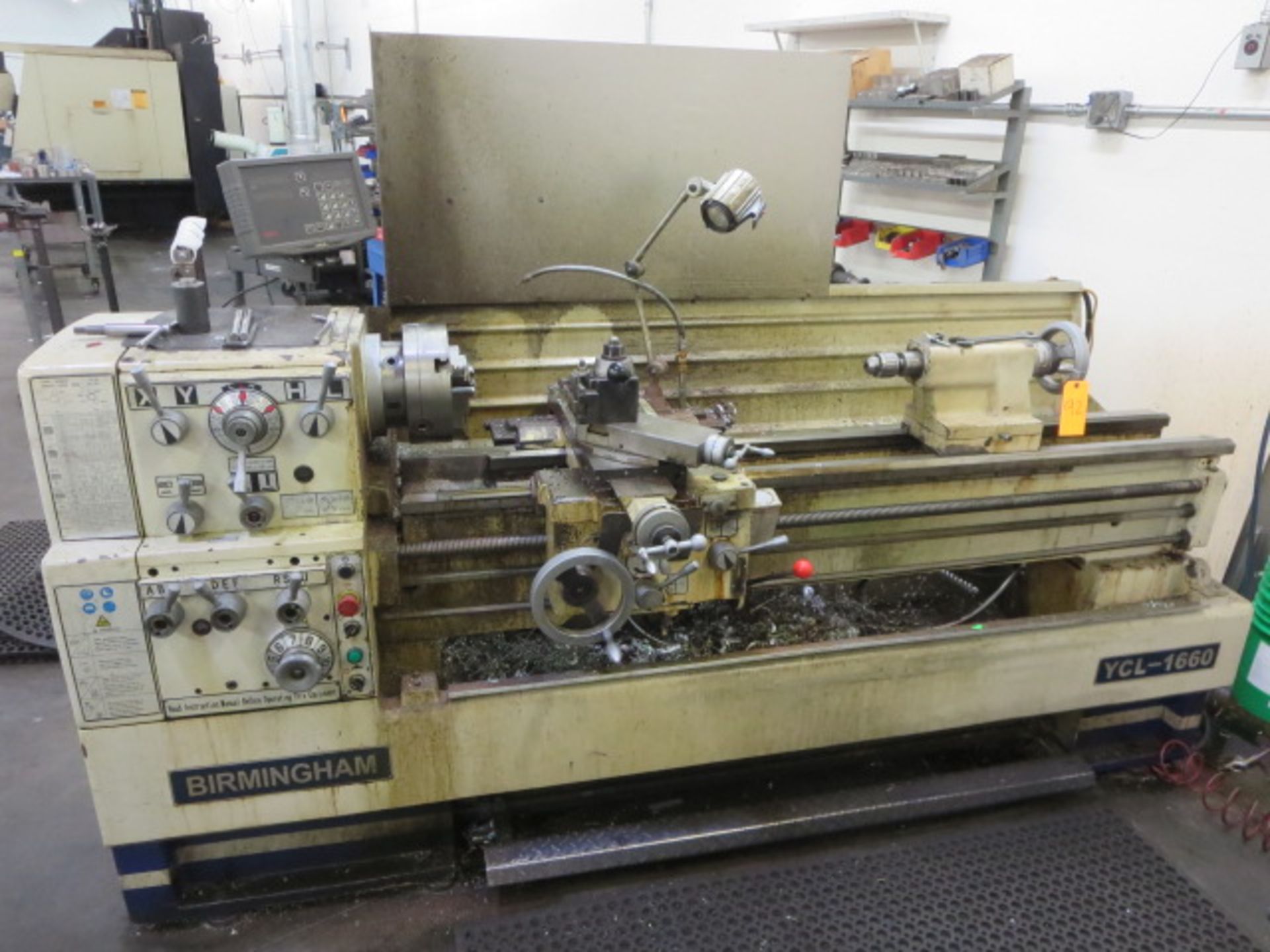 Birmingham Precision Gap Bed Lathe, with SDS 2L Control, 7.5HP, 220/440V, model YCL-1660, sn 710491,