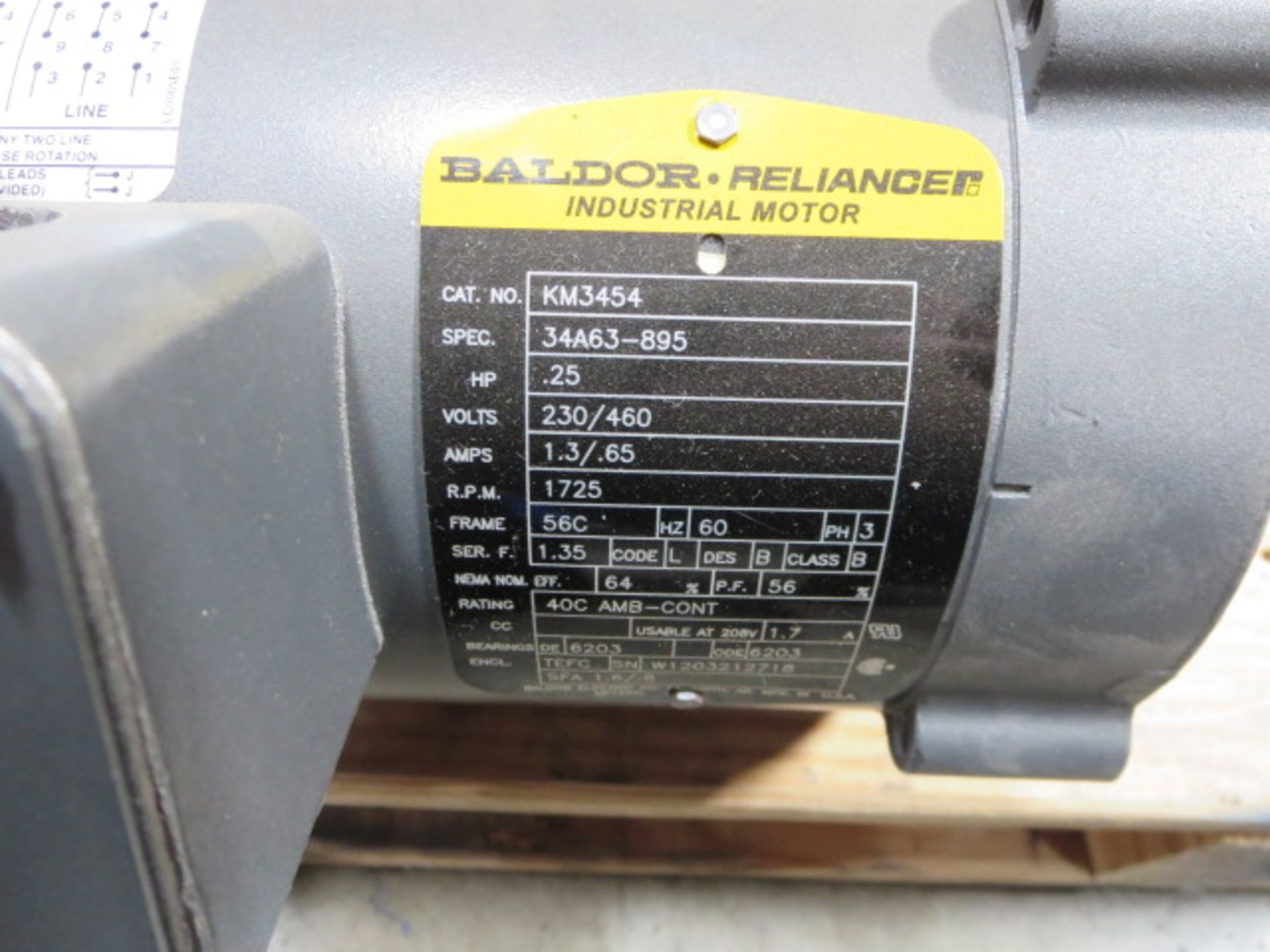 Baldor Reliancer Industrial Motor, 3 Phase, 60Hz - Image 2 of 2