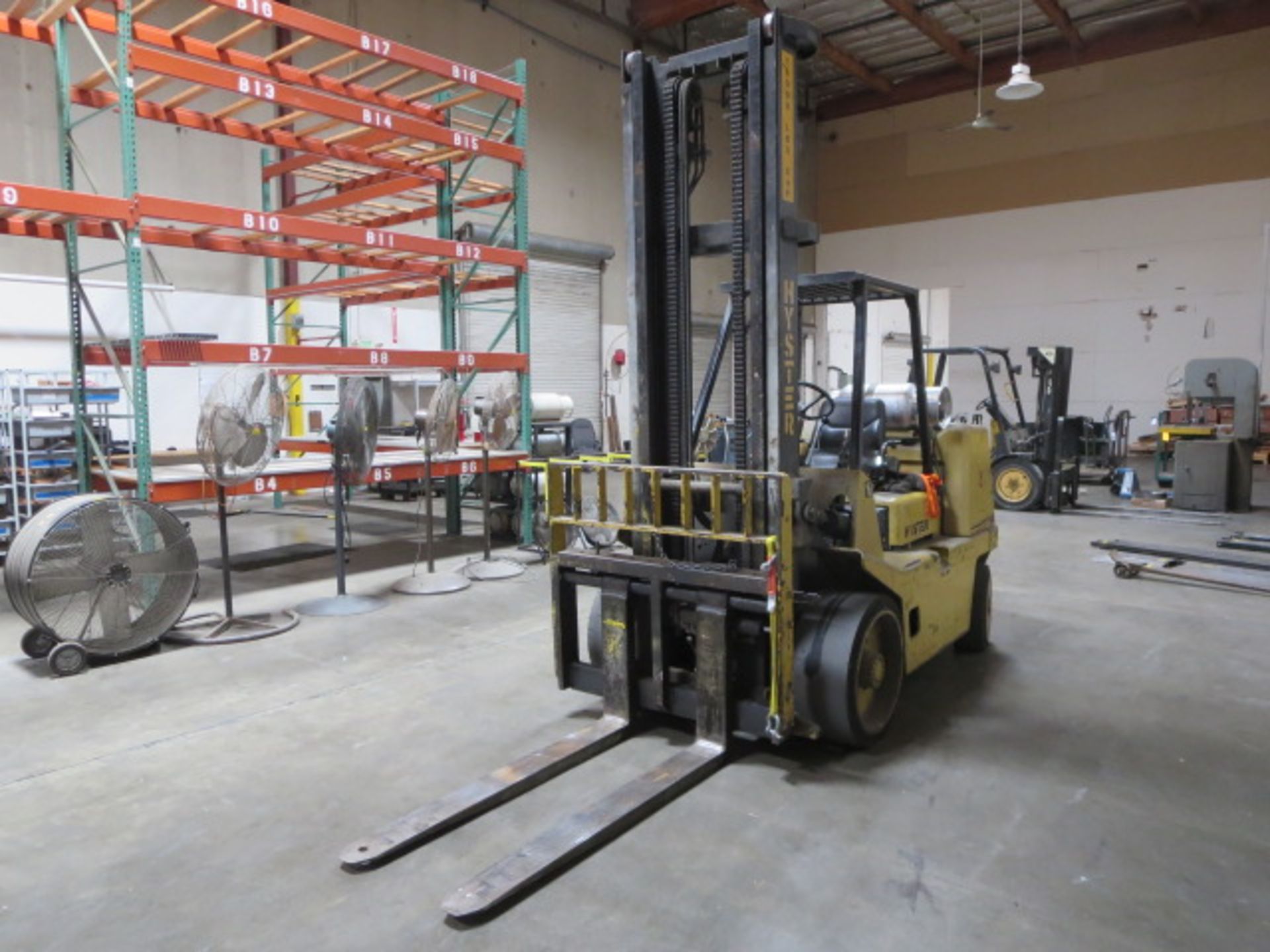 *DELAYED PICKUP* Hyster Monotrol LP Fork Lift, Orops, 2 Stage Mast, Side Shift, 4376HRS, 5’ 6”