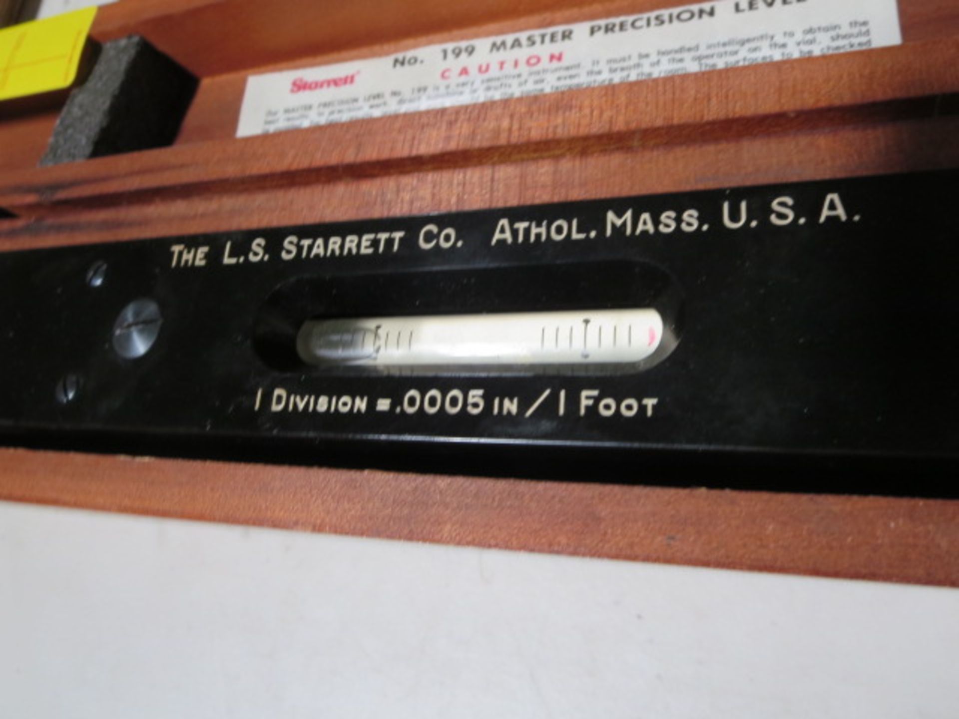 LS Starrett Master Precision Level, model 199 - Image 2 of 2